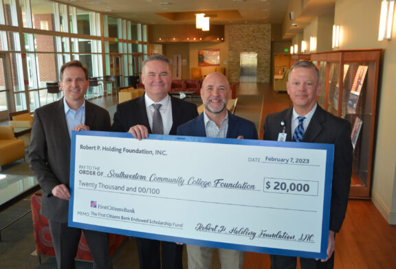 Robert P. Holding Foundation increases scholarship fund at SCC